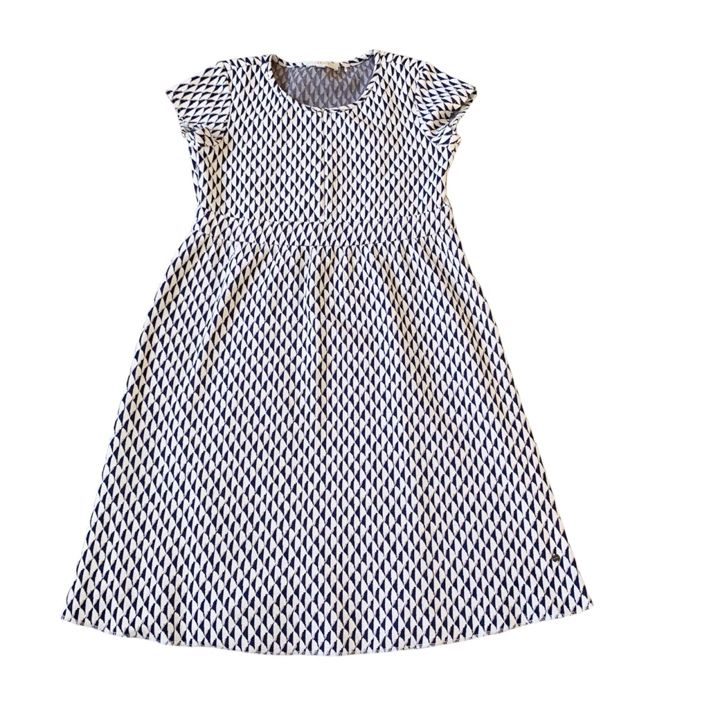 Esprit | A-Line Knee Length Short Sleeve Dress Geometric Print Size Medium